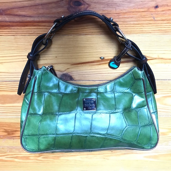 Dooney & Bourke Green Leather Shoulder Bag, EUC, 14” x 9” - Picture 5 of 15